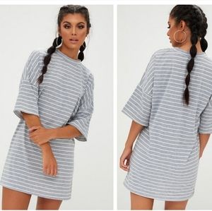 PrettyLittleThing Striped Oversized Dress